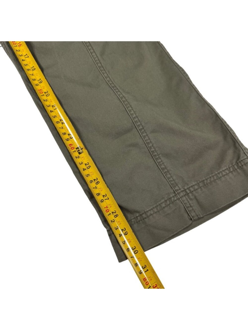 Abercrombie Fitch Womens Cargo Pants Sz 10 Olive High Rise Relaxed - Picture 11 of 15